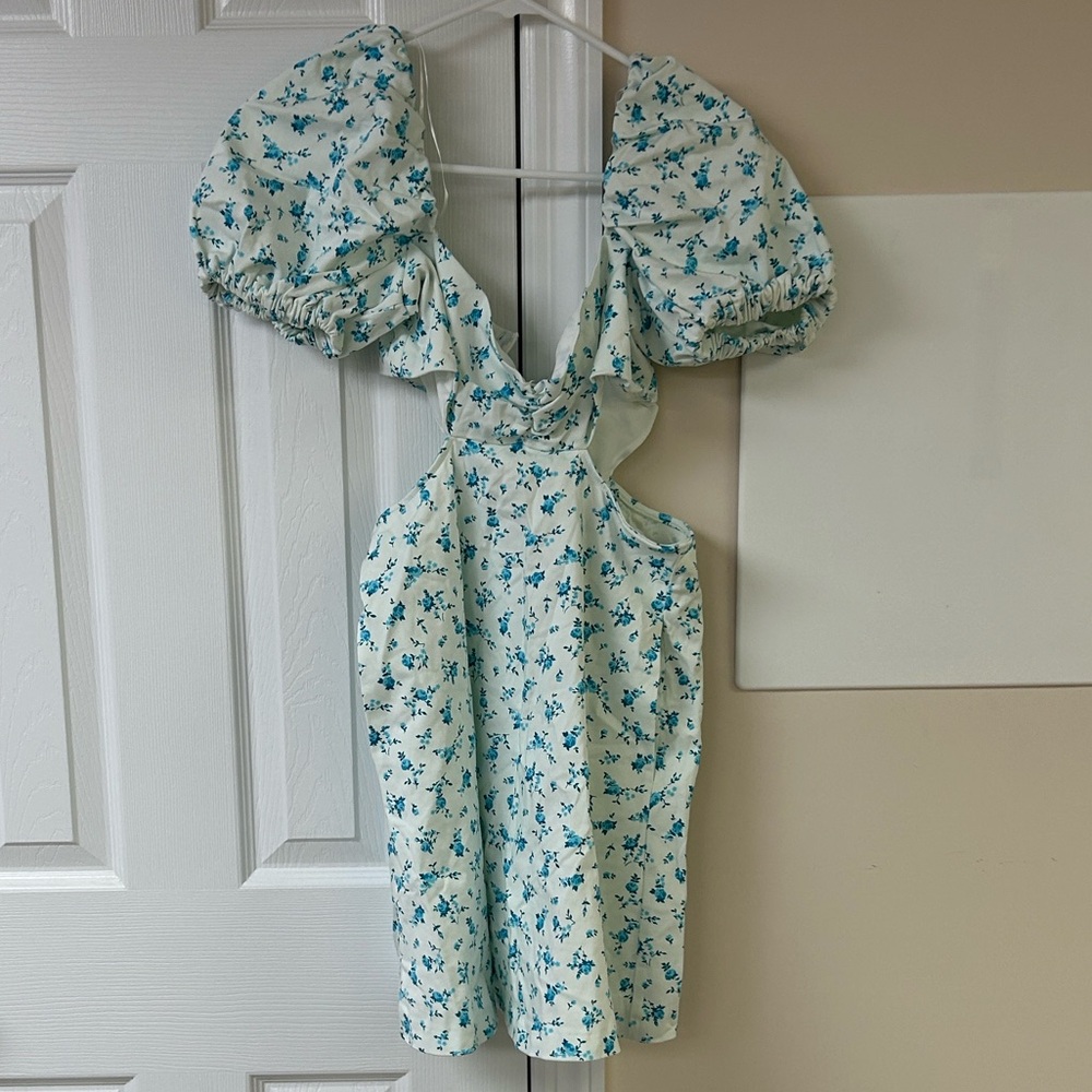 Zara Floral Puff Sleeve Dress
